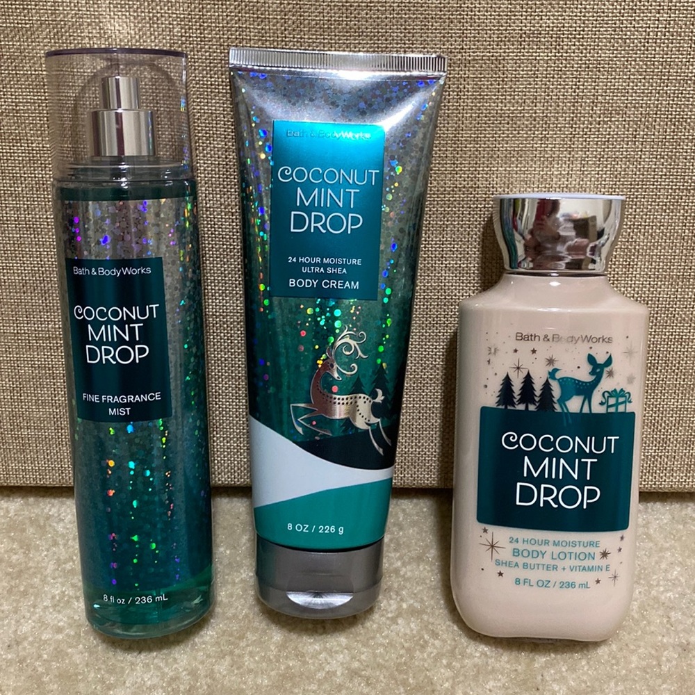 Coconut Mint Drop Bath and Body set